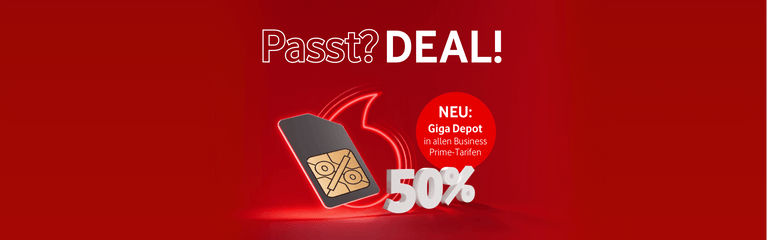 12 Monate 50 % Rabatt auf alle Business Prime-Tarife