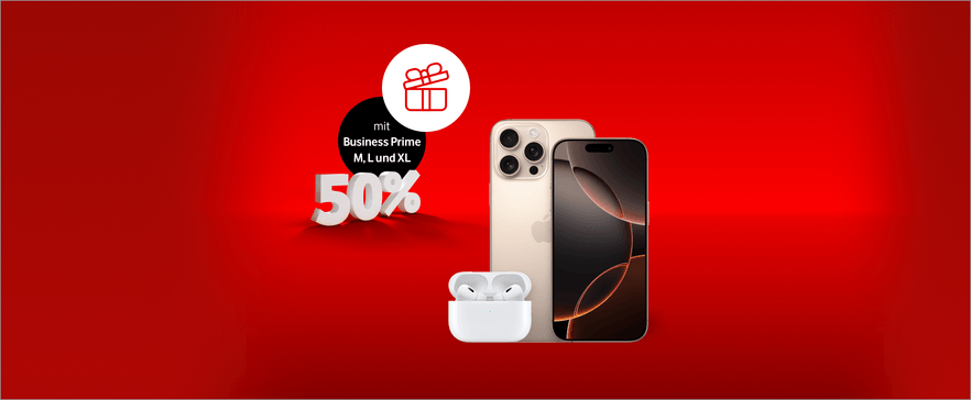 Abbildung des iPhone 16 Pro mit AirPods 2 Pro